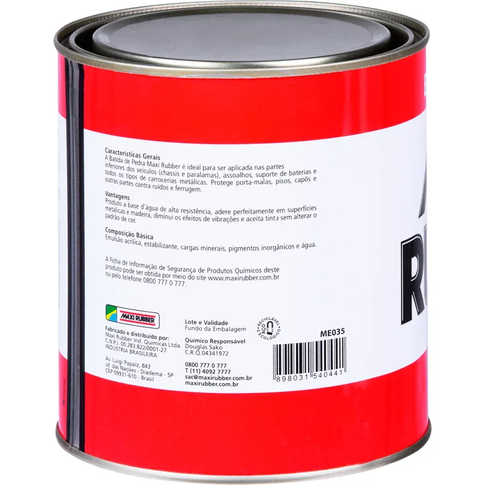 BATIDA DE PEDRA PRETA 900ML MAXI RUBBER - Imagem 2