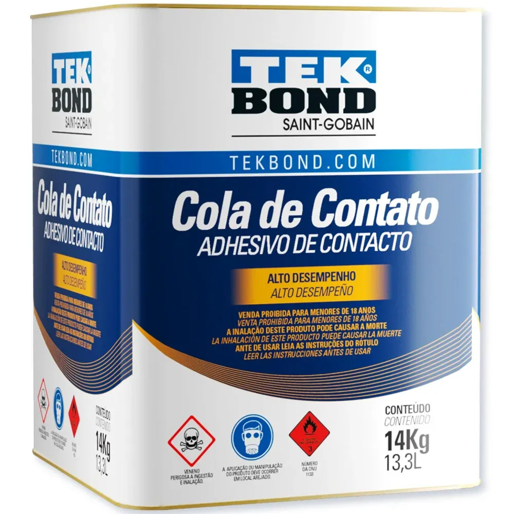 Cola de Contato Lata 14kg Tekbond - Imagem 2