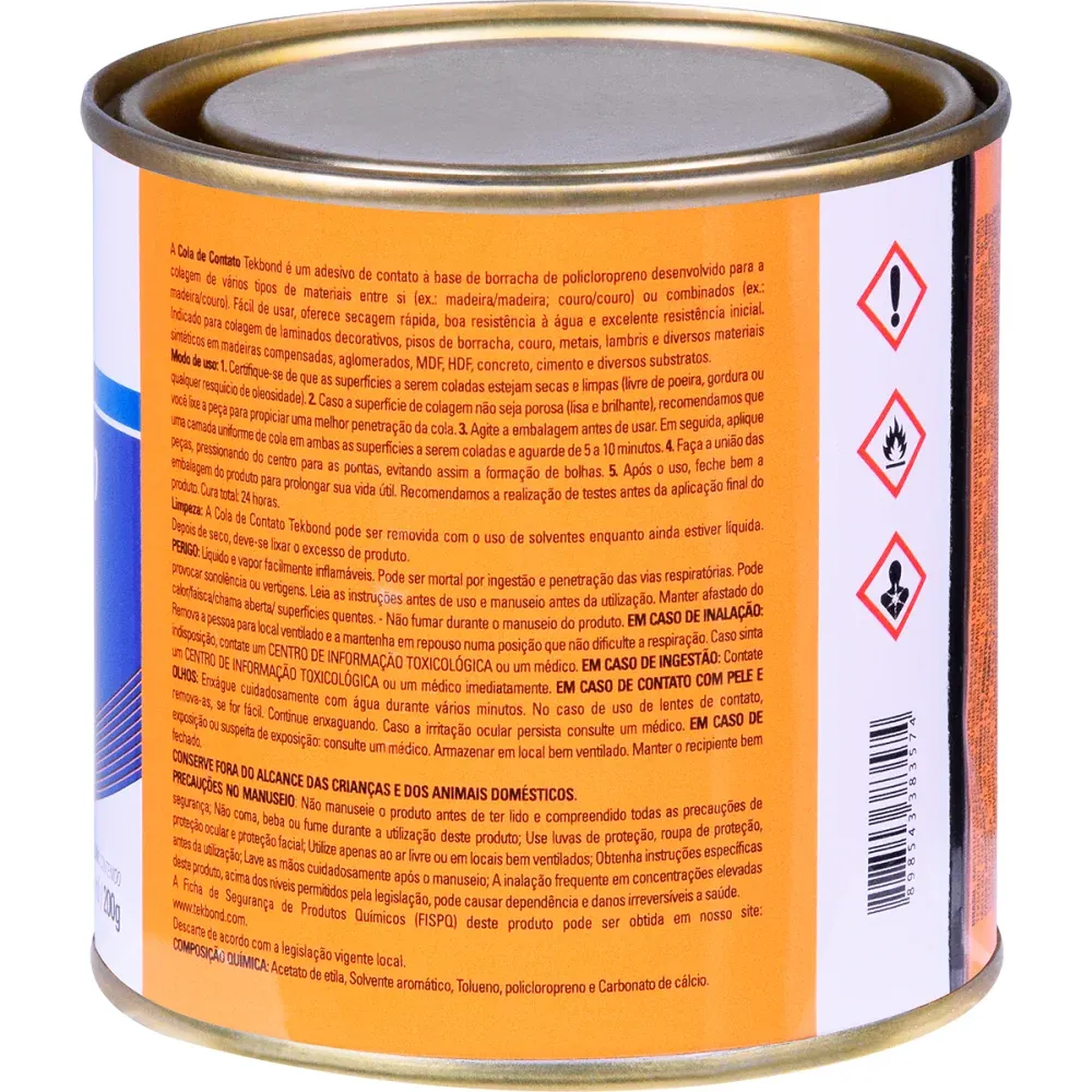 Cola de Contato Lata 14kg Tekbond - Imagem 4