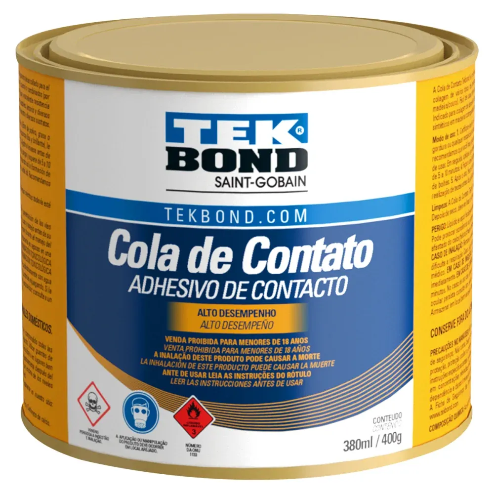Cola de Contato Lata 14kg Tekbond - Imagem 6