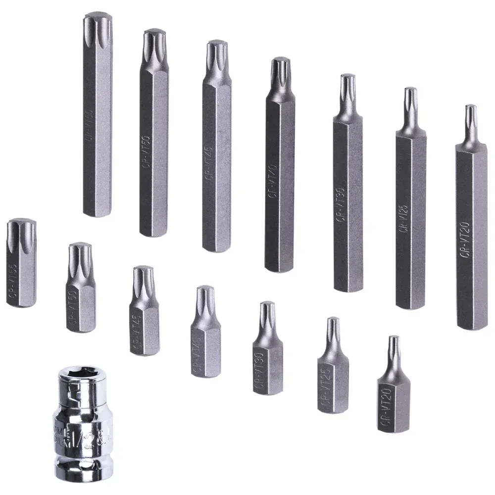 Jogo de Bits Sextavado em Cromo Vanádio 15 Peças 1/2" Bumafer - Imagem 3