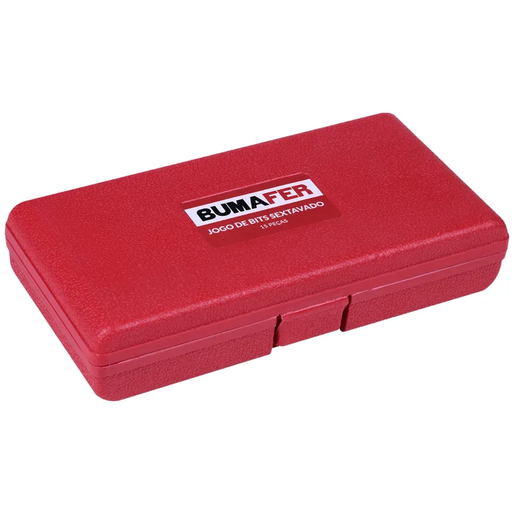 Jogo de Bits Sextavado em Cromo Vanádio 15 Peças 1/2" Bumafer - Imagem 4