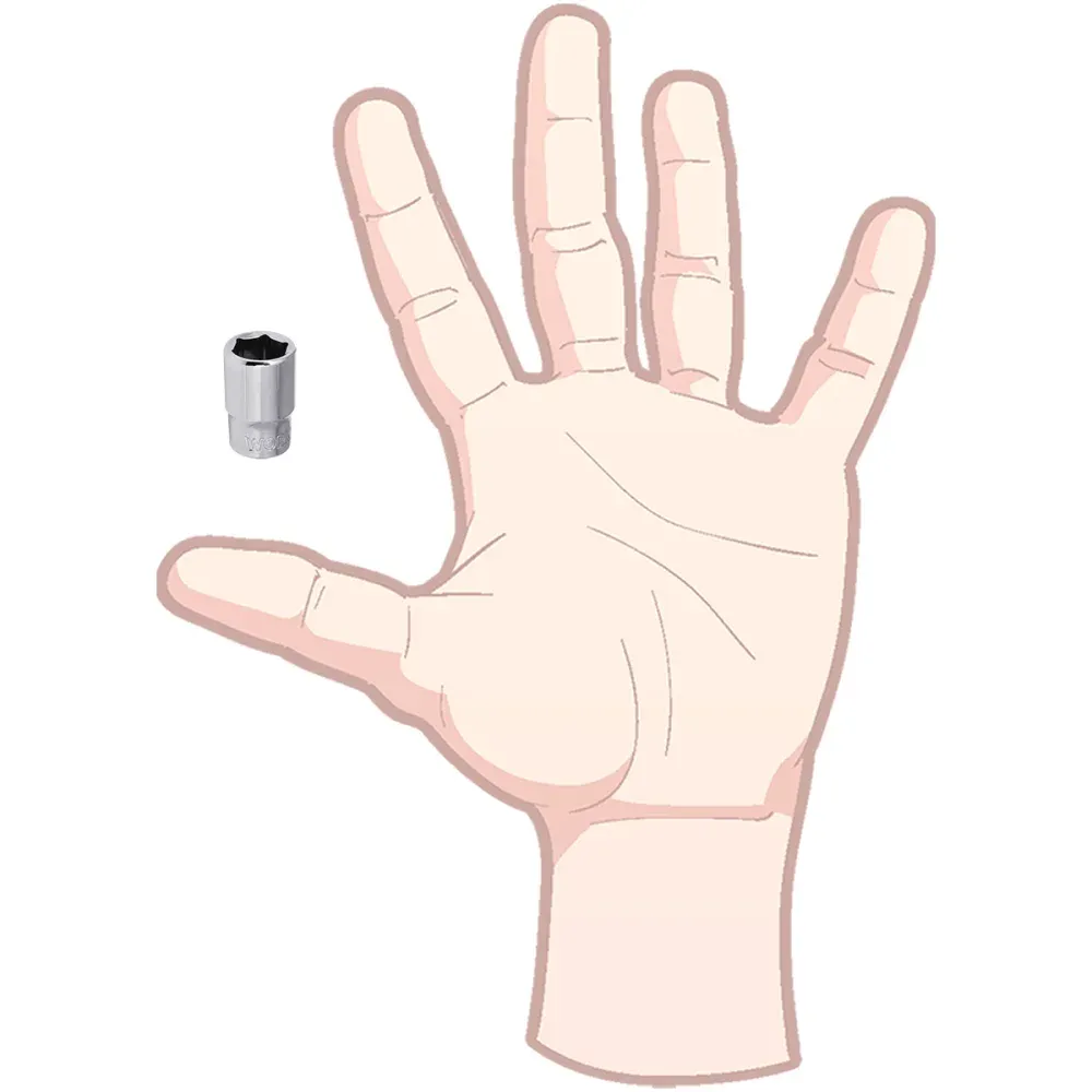 Soquete Sextavado Encaixe 1/4" 10mm Worker - Imagem 5