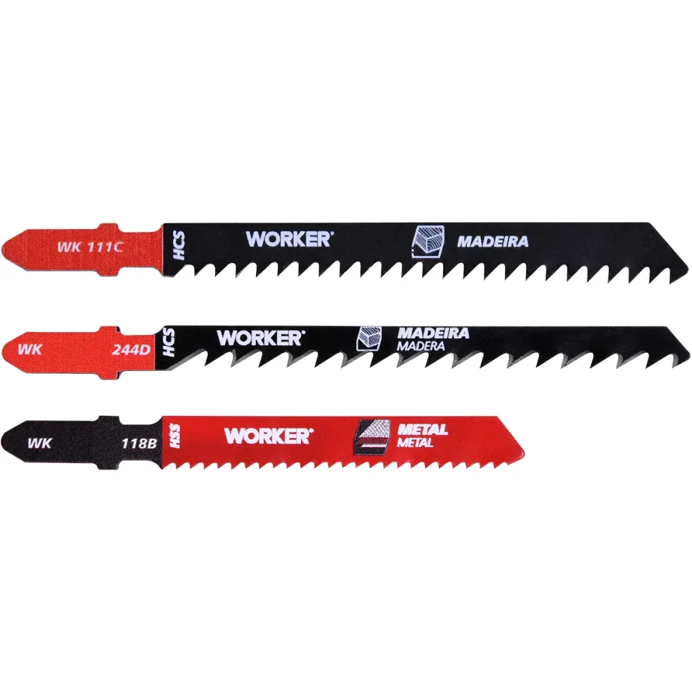 Jogo de Lâminas para Serra Tico Tico 3 Peças Worker