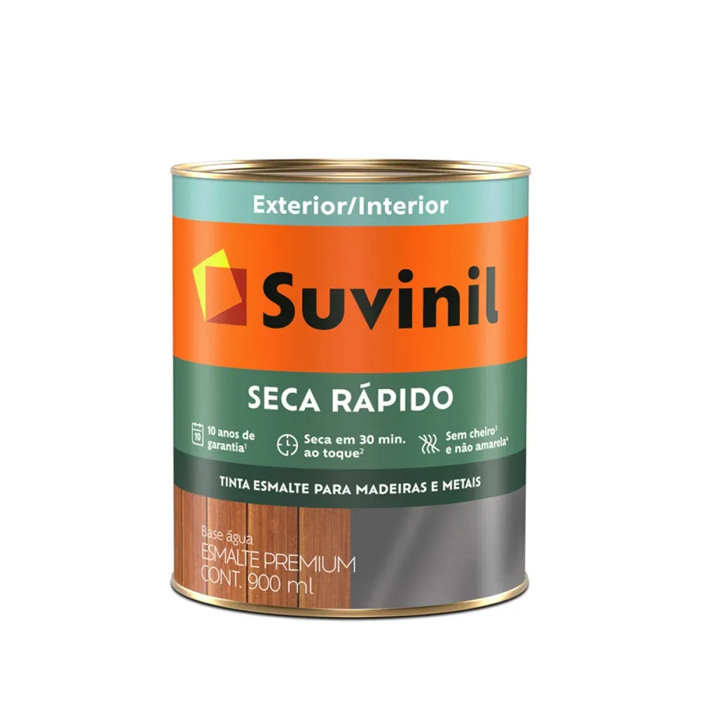 Tinta Esmalte Seca Rápido Acetinado Branca 900ml Suvinil
