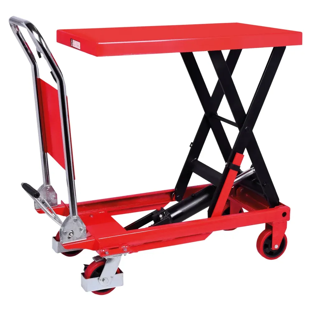 Mesa Hidráulica Pantográfica Vermelha 560mm 300Kg Worker - Imagem 2