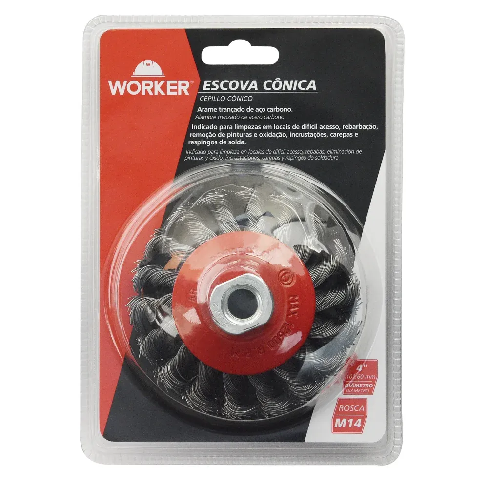Escova Circular Cônica Aço Worker - Imagem 4