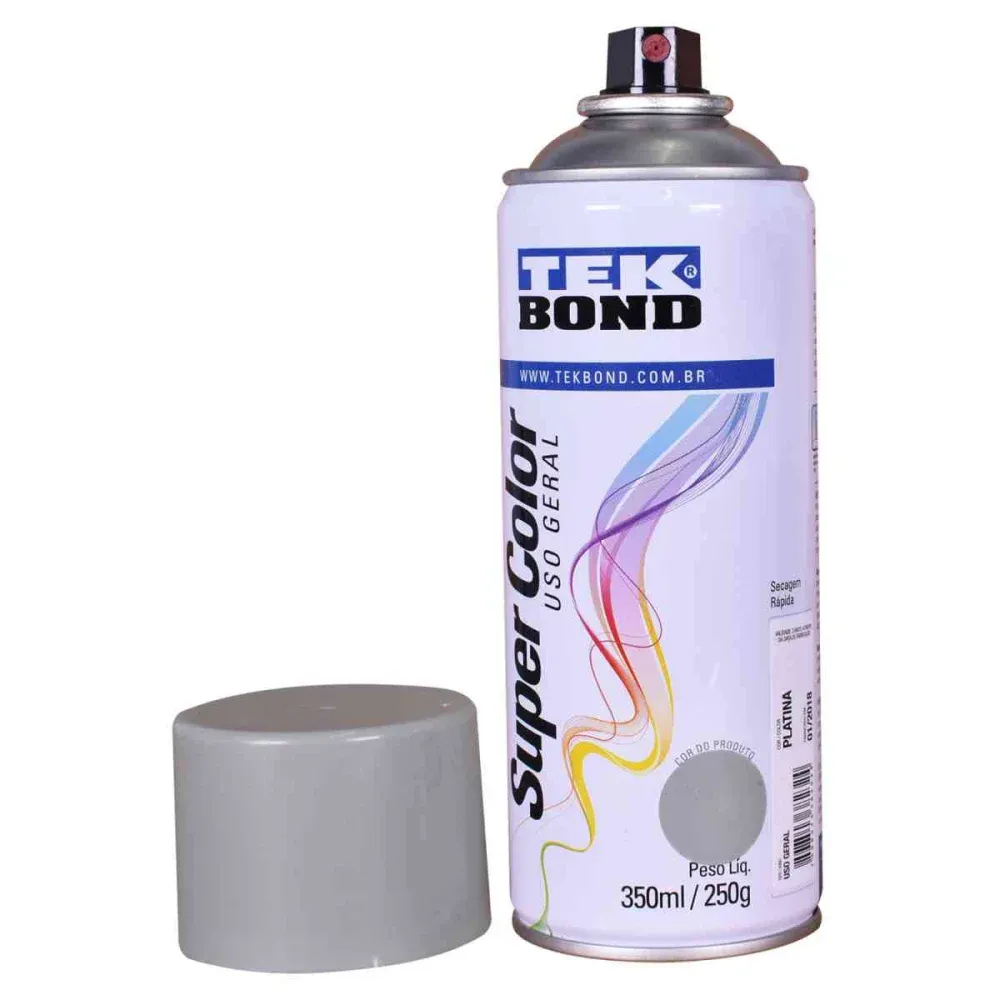 Tinta Spray Platina 350ml Tekbond - Imagem 2