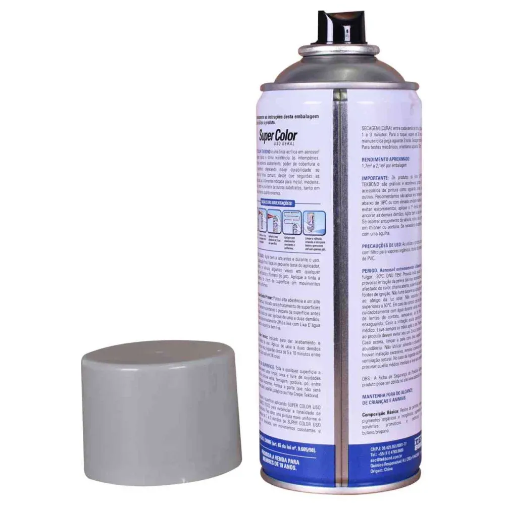 Tinta Spray Platina 350ml Tekbond - Imagem 3