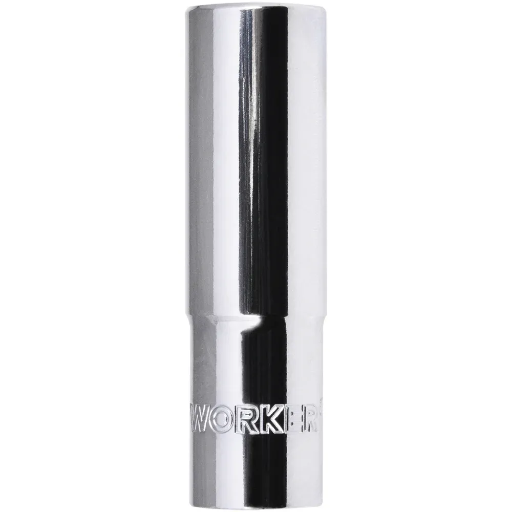 Soquete Estriado Longo Encaixe 1/2" 15mm Worker