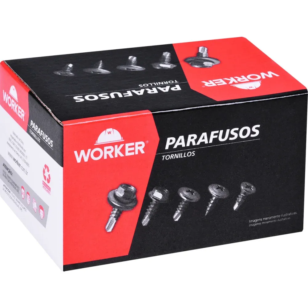Parafuso Ponta Broca Cs Inox 5,5MM(N12)X4 100 Peças Worker - Imagem 5