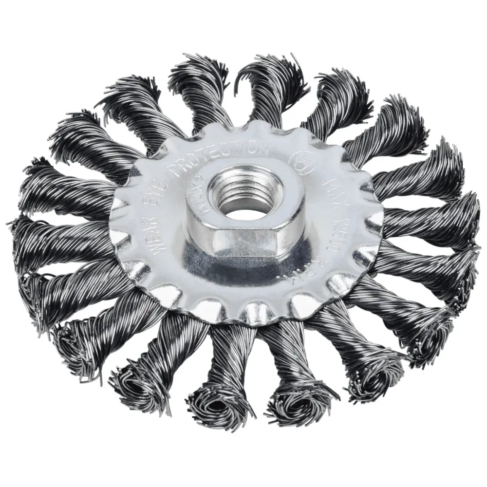 Escova Circular Aço Trançado Rosca M14 Worker