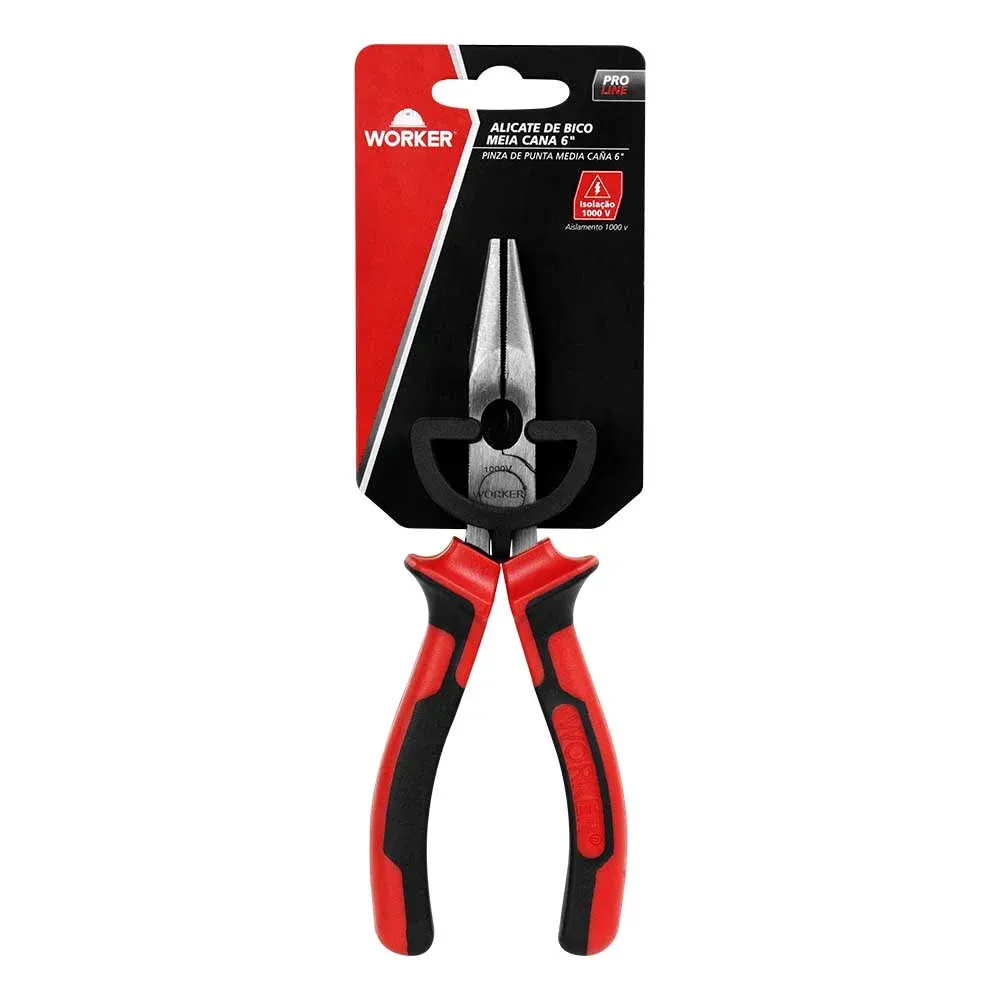 Alicate De Bico Meia Cana 6" 1000V Worker - Imagem 5
