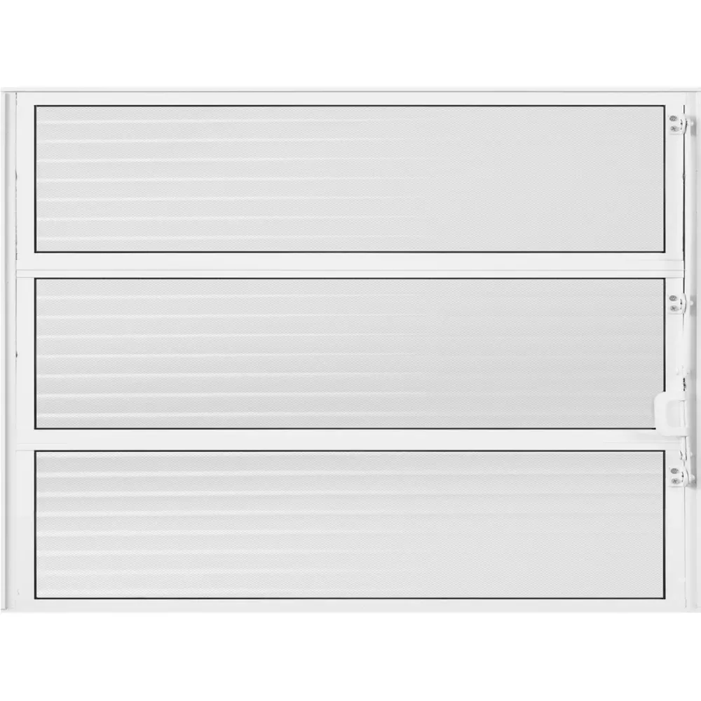Vitrô Basculante Canelado em Alumínio Branca 60x80cm MetalFlex