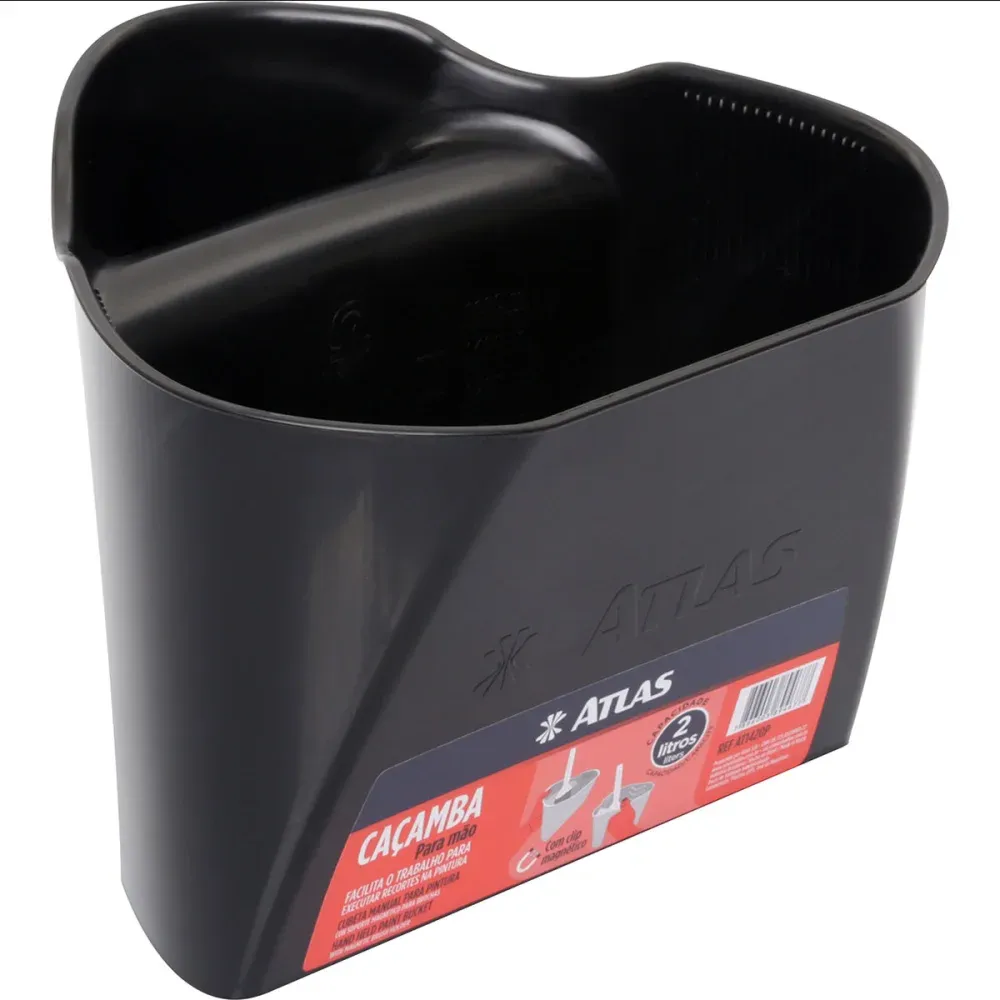 Bandeja Caçamba para Tinta de Plástico Preta 2L Atlas - Imagem 3