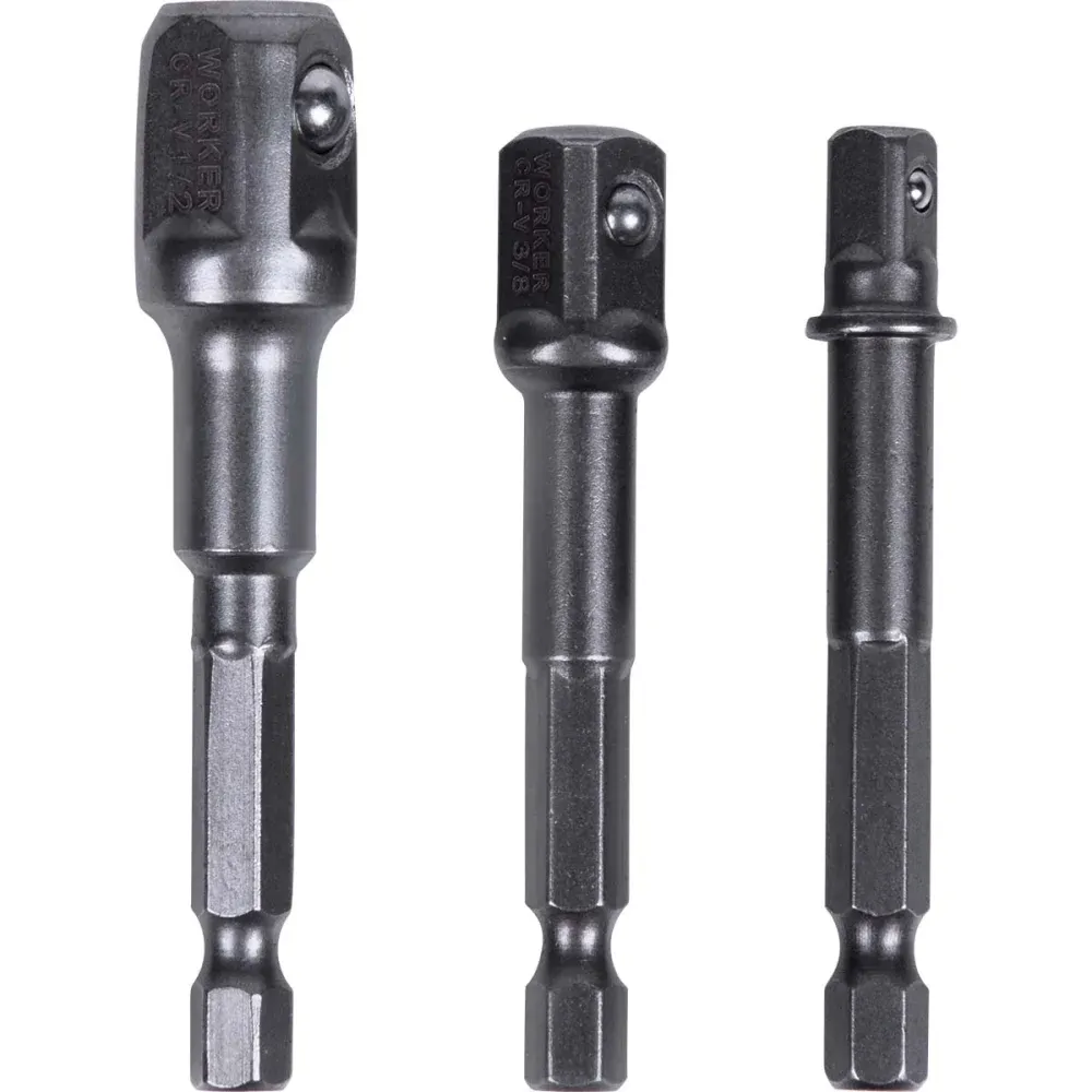 Jogo de Adaptadores para Soquetes de 1/2" a 3/8" 3 Peças Worker