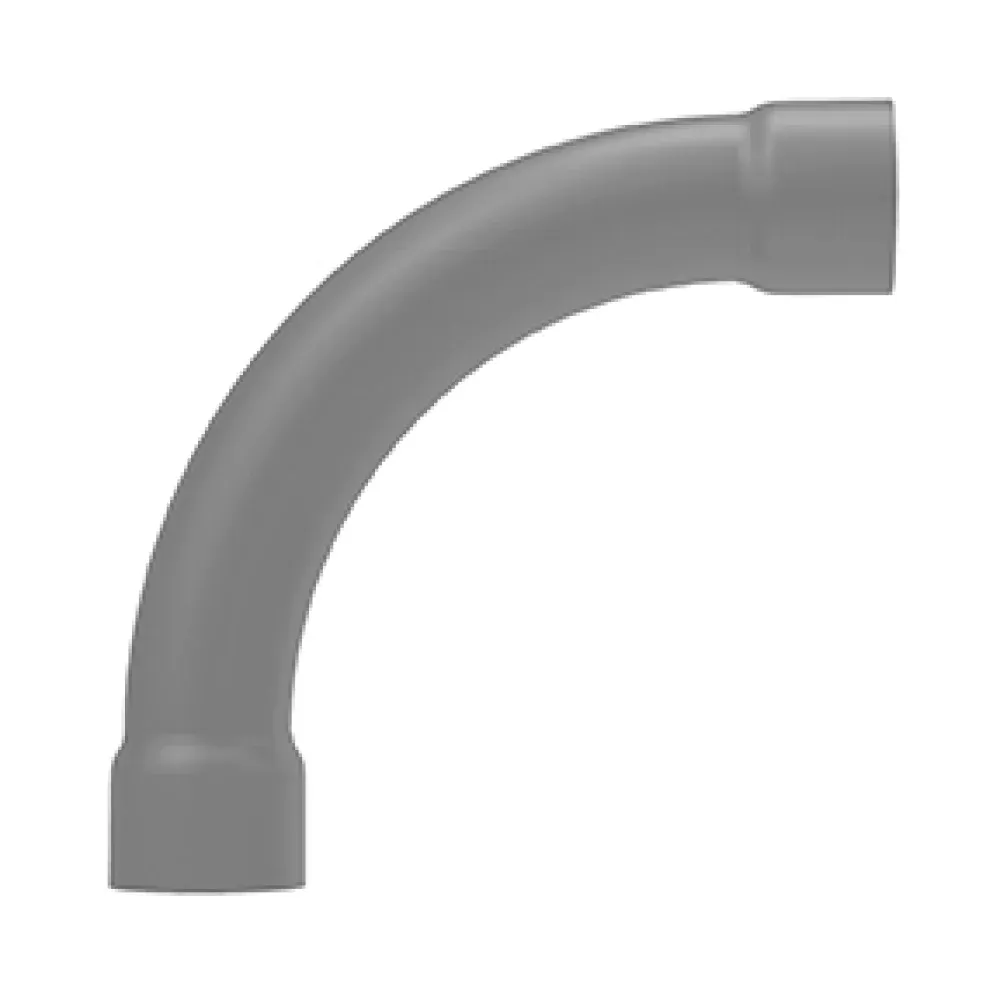 Curva 90° com Bolsa 3/4" PVC Cinza Inpol