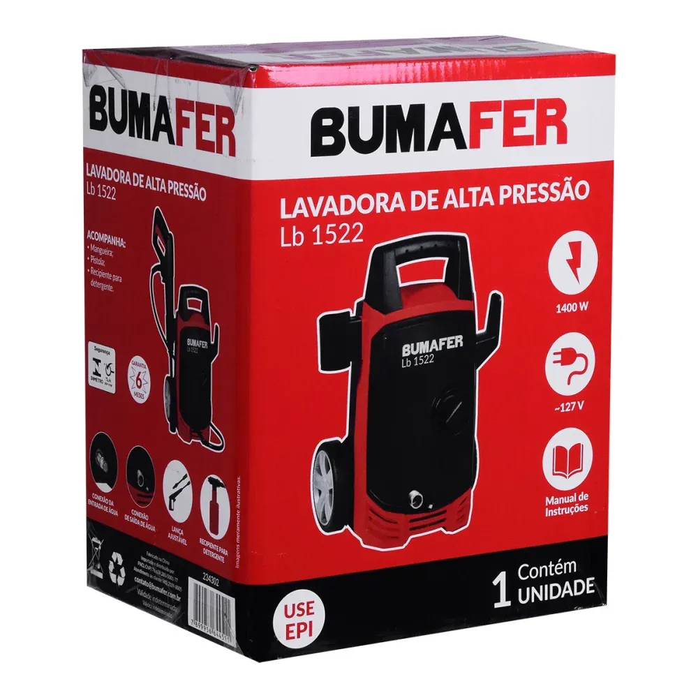 Lavadora de Alta Pressão LB1522 1400W Bumafer - Imagem 8
