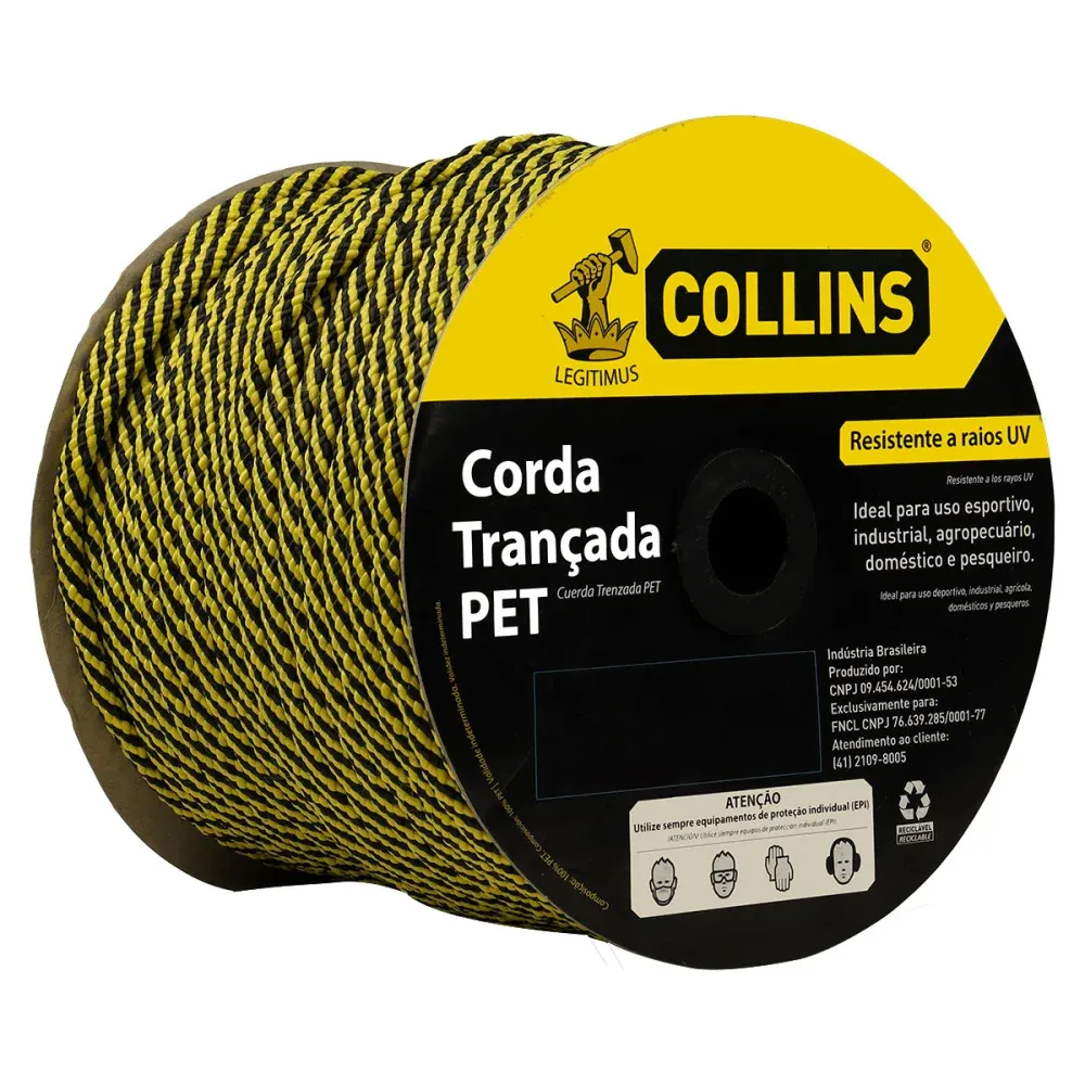 Corda Pet Trançada Colorida 12mmx105m Collins