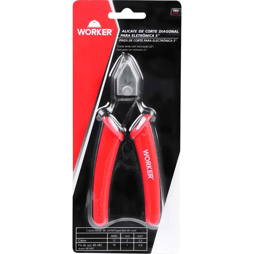 Alicate de Corte Diagonal para Eletrônica 5" Worker - Imagem 5
