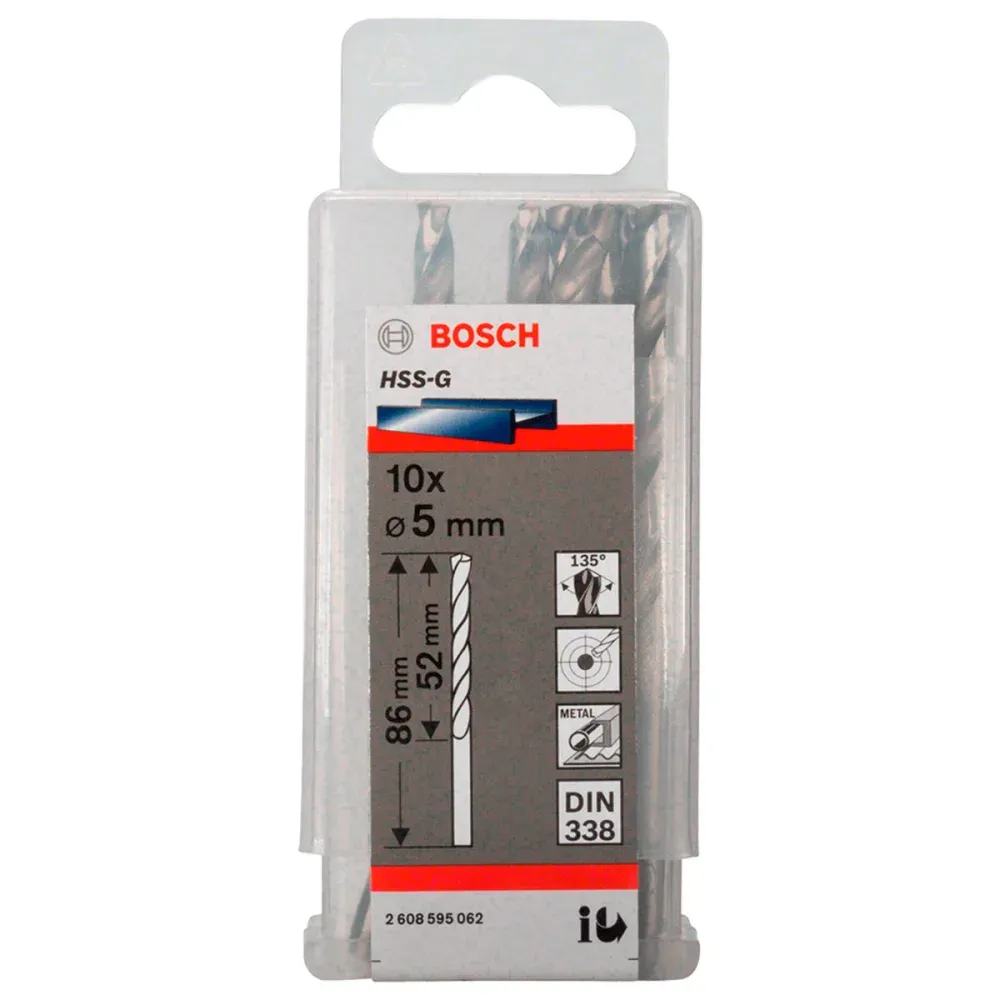 Broca para Metal em Aço HSS-G Cilíndrico 5mm Bosch