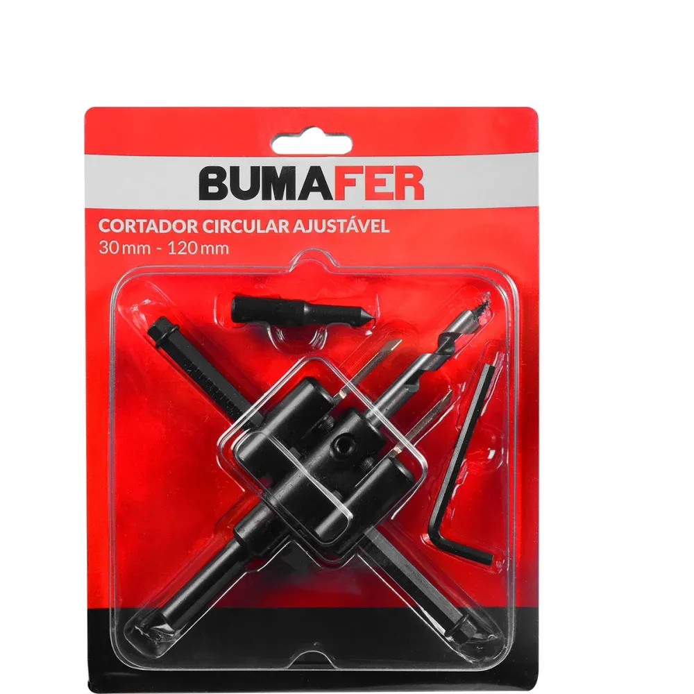 Cortador Circular Ajustável Lâmina Dupla 30-120mm Bumafer - Imagem 2