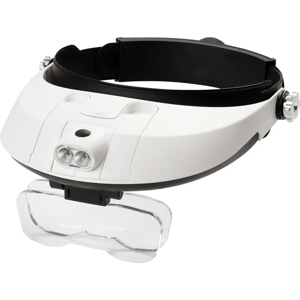 Lupa de Cabeça com LED Profissional Branco Bumafer