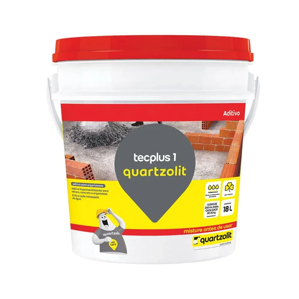 Impermeabilizante Tecplus 1 Branca leitosa 18L Quartzolit