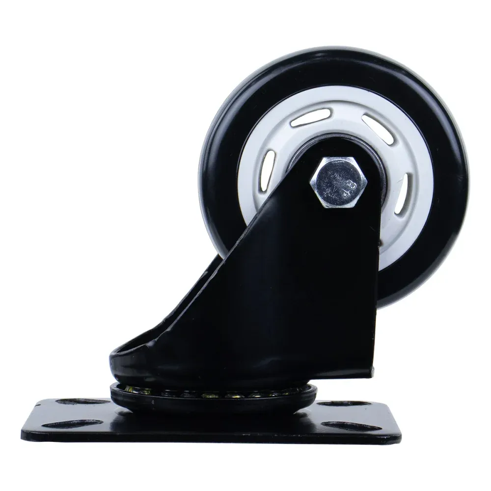 Rodízio Fixo de Poliuretano 40mm Preto Worker - Imagem 3