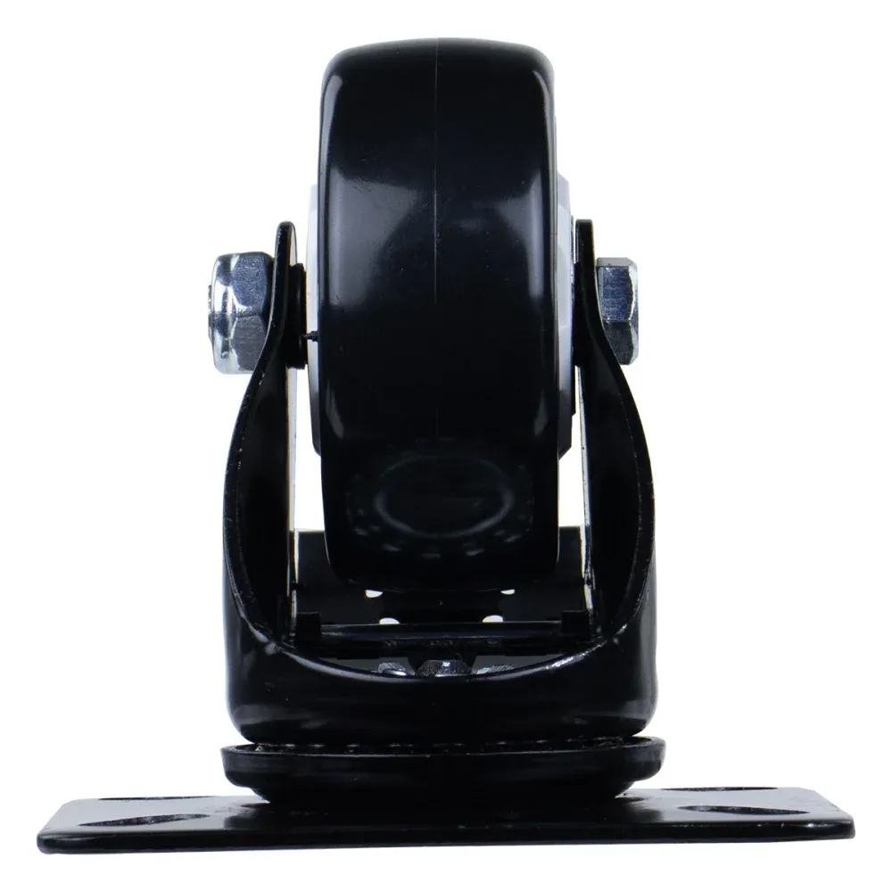 Rodízio Giratório de Poliuretano com Freio 40mm Preto Worker - Imagem 2