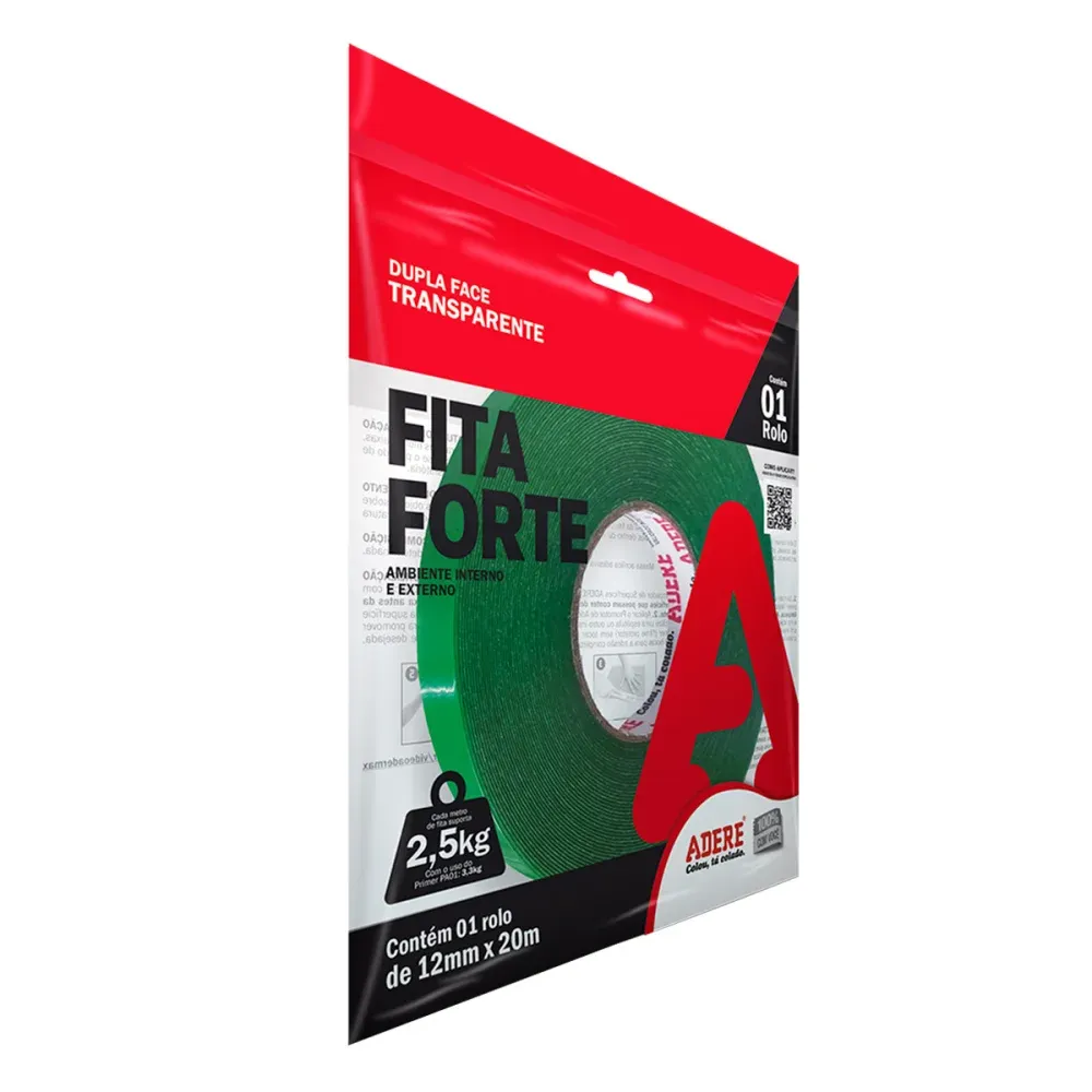 FITA DUPLA FACE TRANSP 12MMX20M - Imagem 2