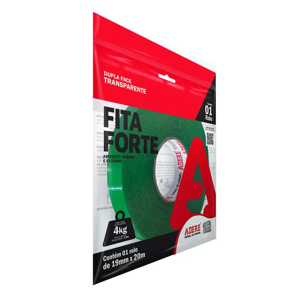 FITA DUPLA FACE TRANSP 19MMX20M - Imagem 2