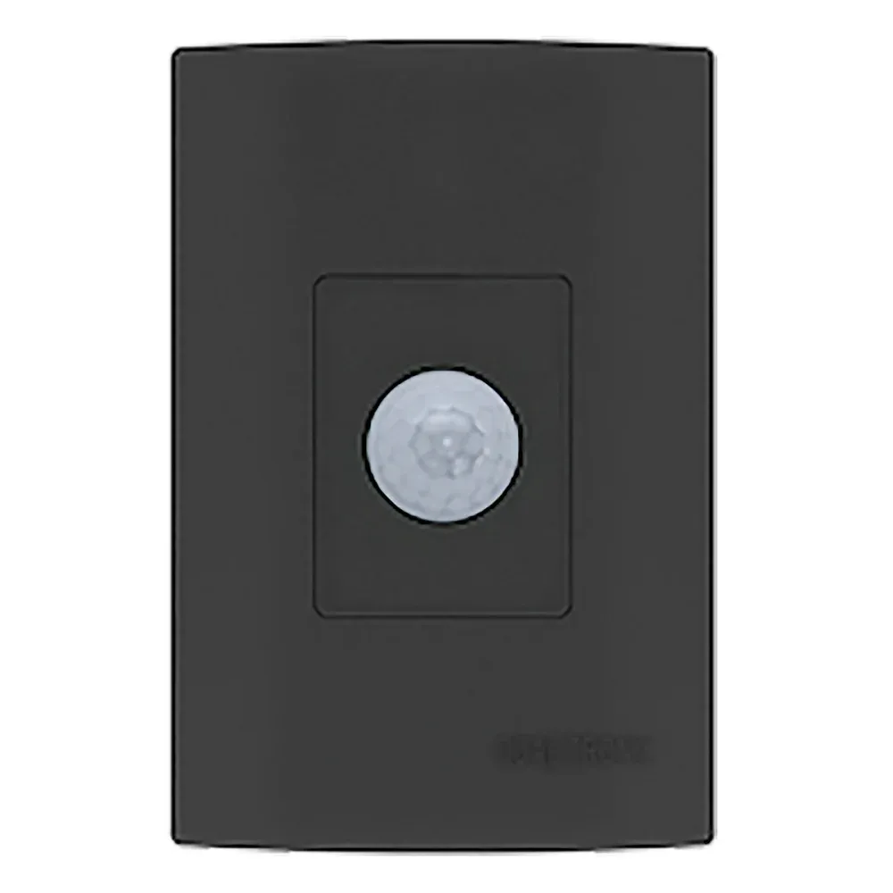 Sensor de presença Preto de Embutir Multifuncional Qualitronix