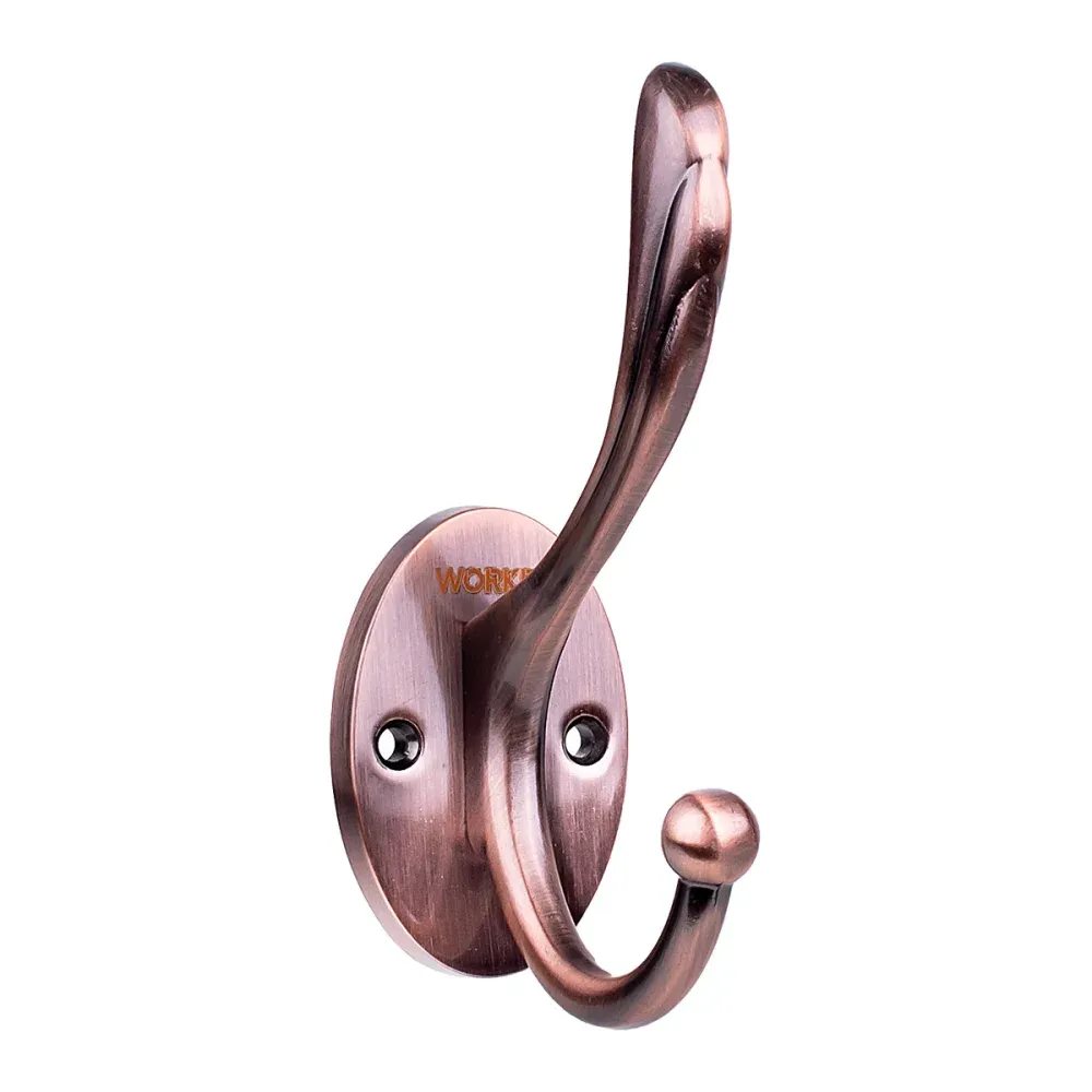 Gancho de Parede Duplo Alumínio - Cor Cobre Antigo Worker - Imagem 2