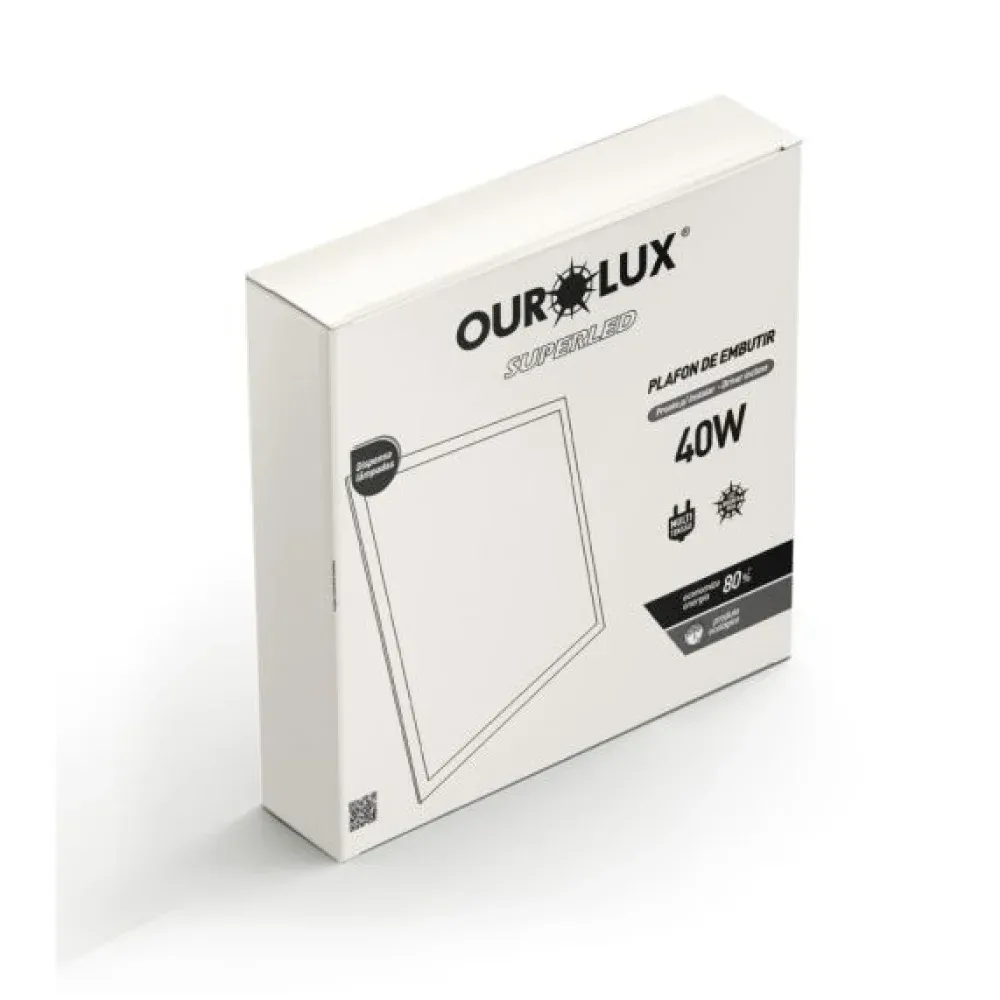 Painel Superled de Embutir 62x62 6500K Ourolux - Imagem 2