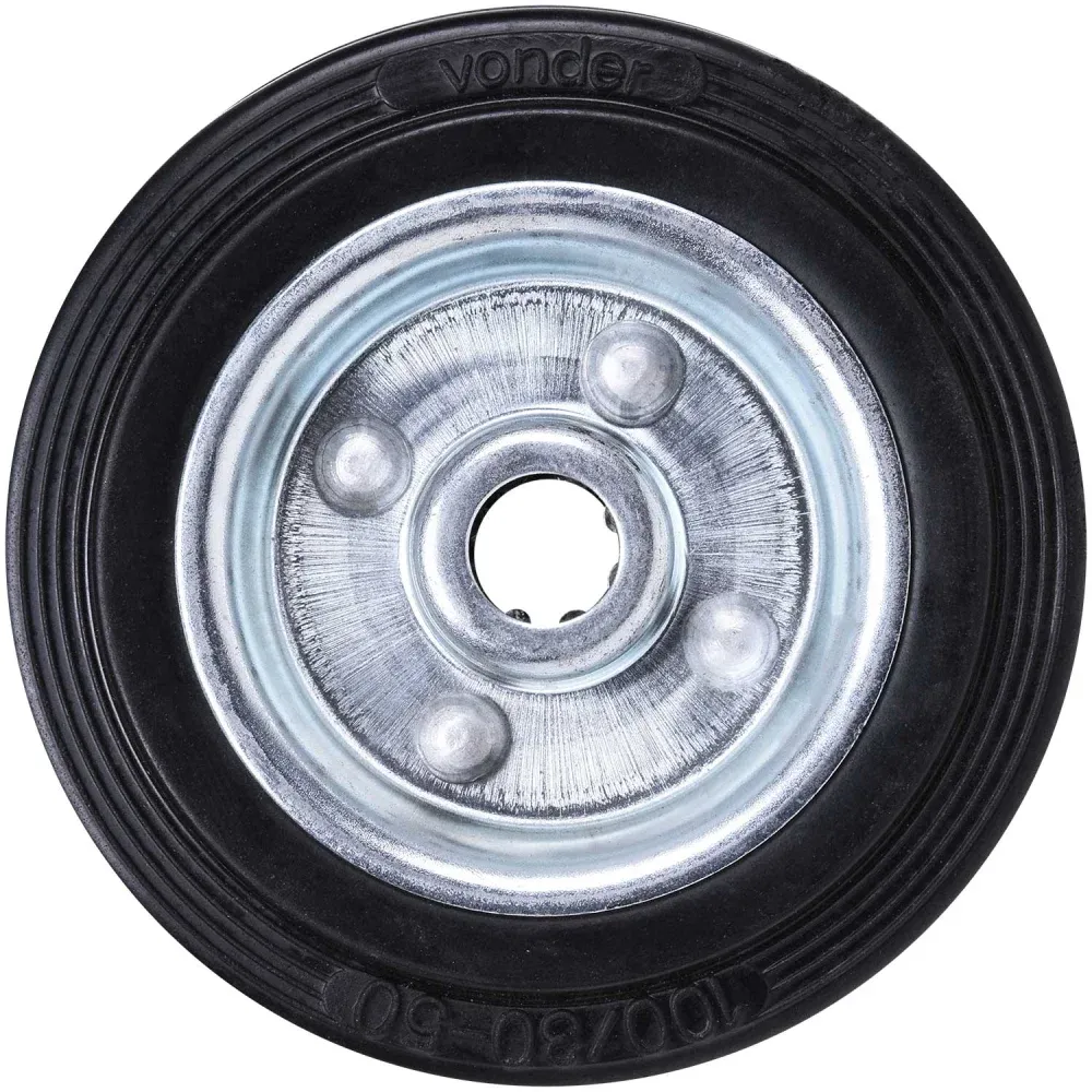 RODA DE BORRACHA 4'' MÉDIA VONDER - Imagem 2