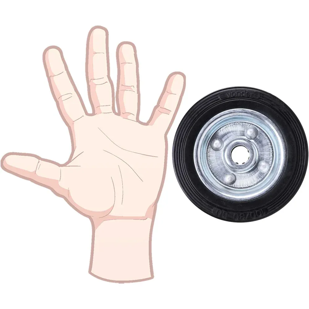RODA DE BORRACHA 4'' MÉDIA VONDER - Imagem 4