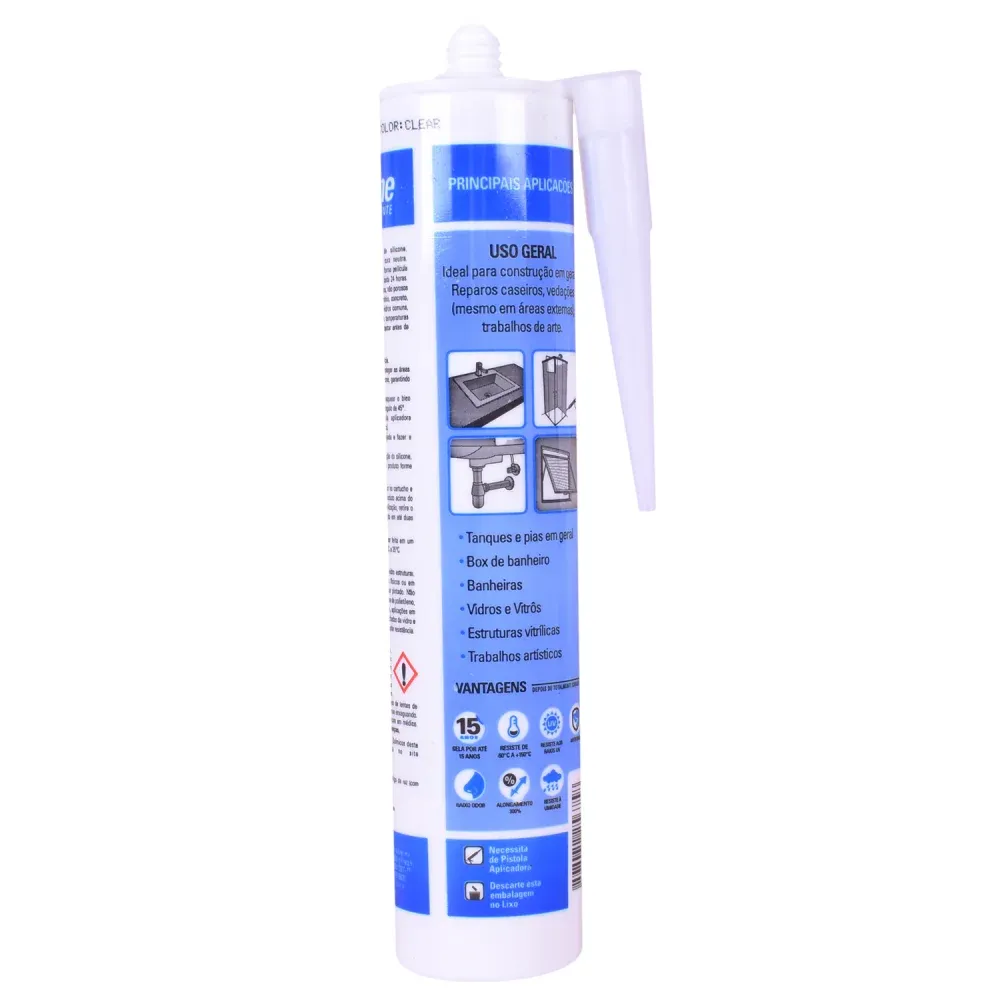 Silicone Neutro Transparente 280G Tekbond - Imagem 8