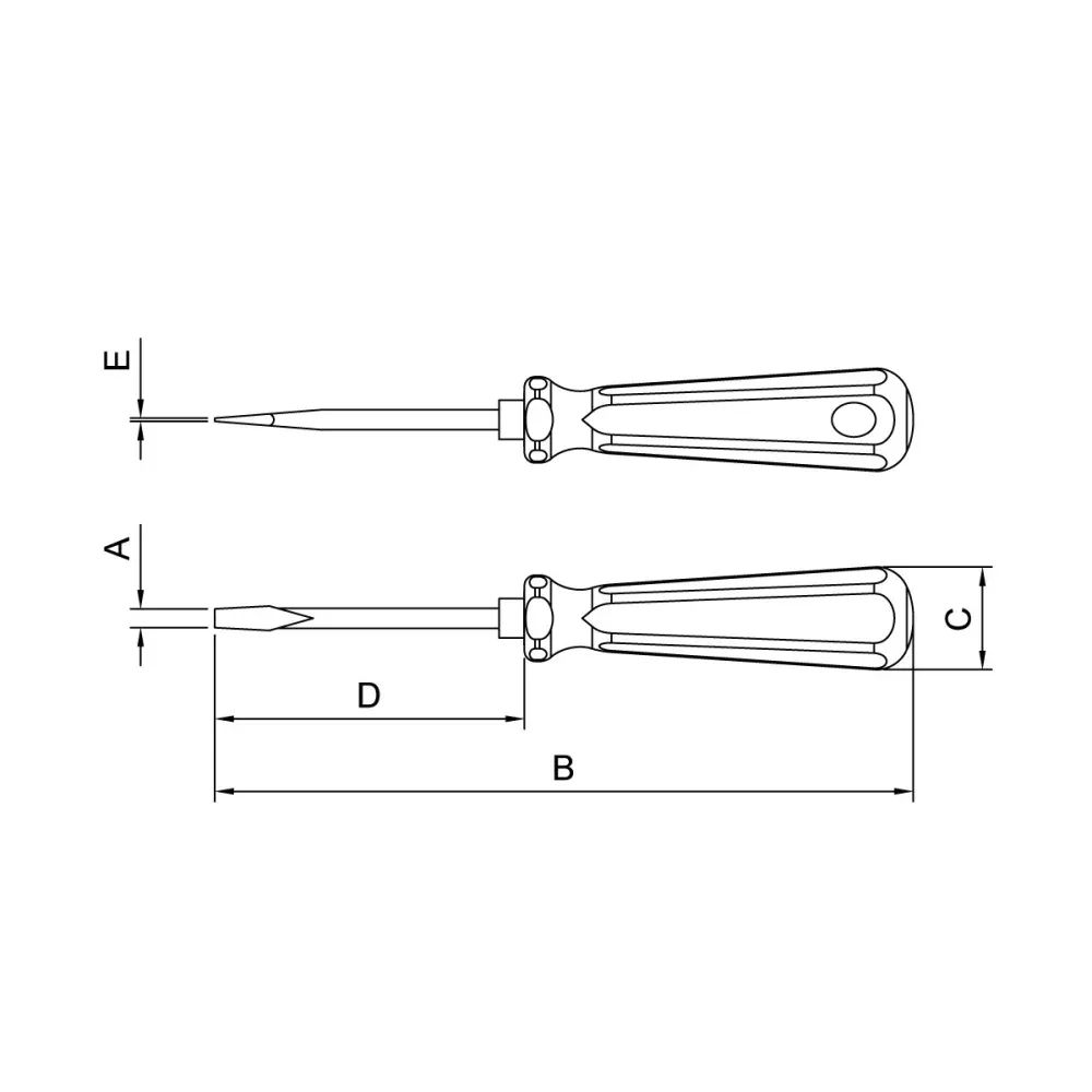 Chave de fenda ponta chata em aço cromo vanádio 9x150 mm (3/8x6") Tramontina 44110050 - Imagem 2