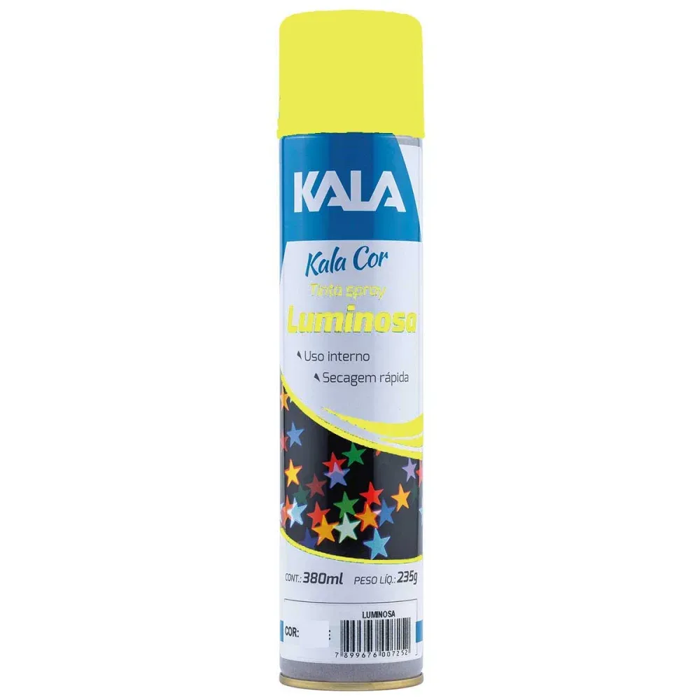 TINTA SPRAY LUMINOSA AMARELO KALA