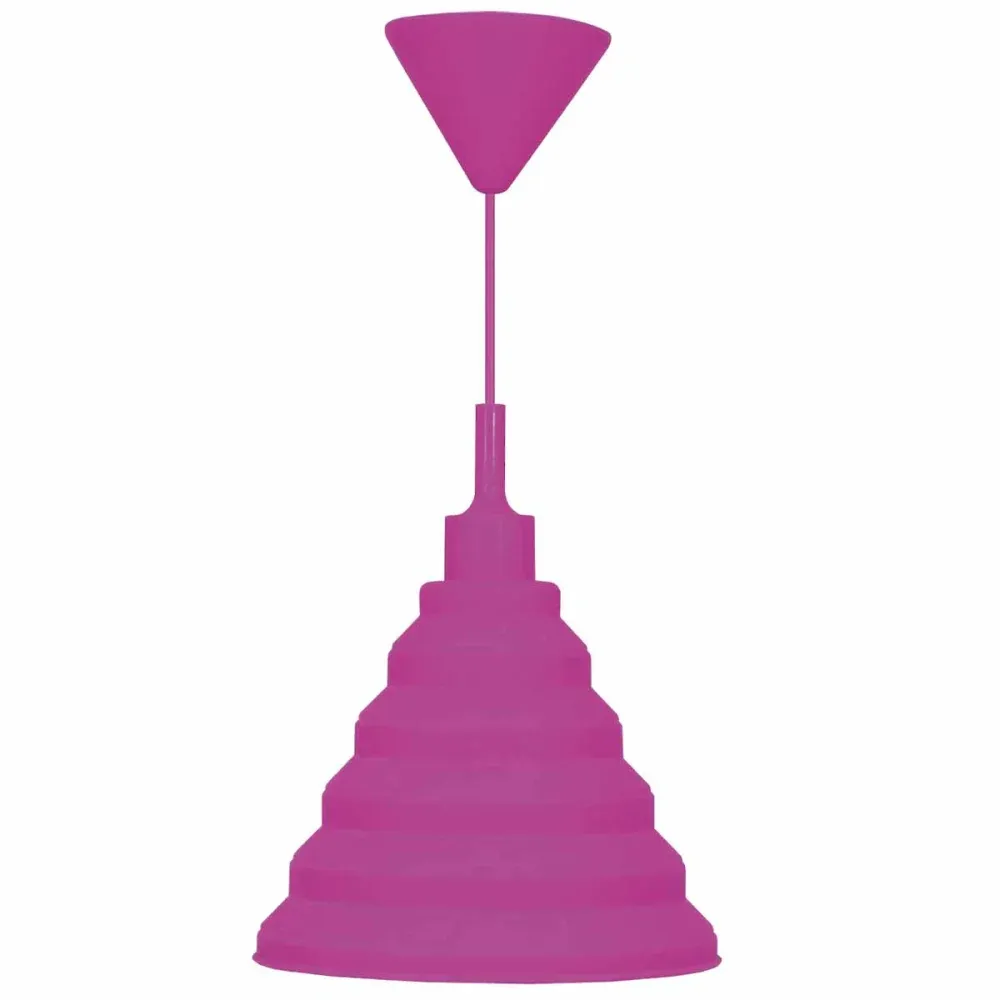 Pendente Silicone Taschibra E27 24Cm Rosa