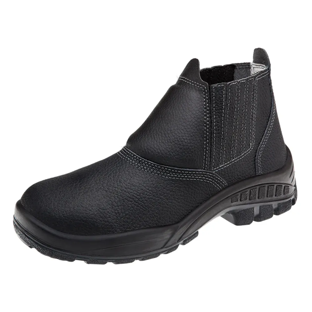 Botina Couro N38 Bi Elastico Biq Aco