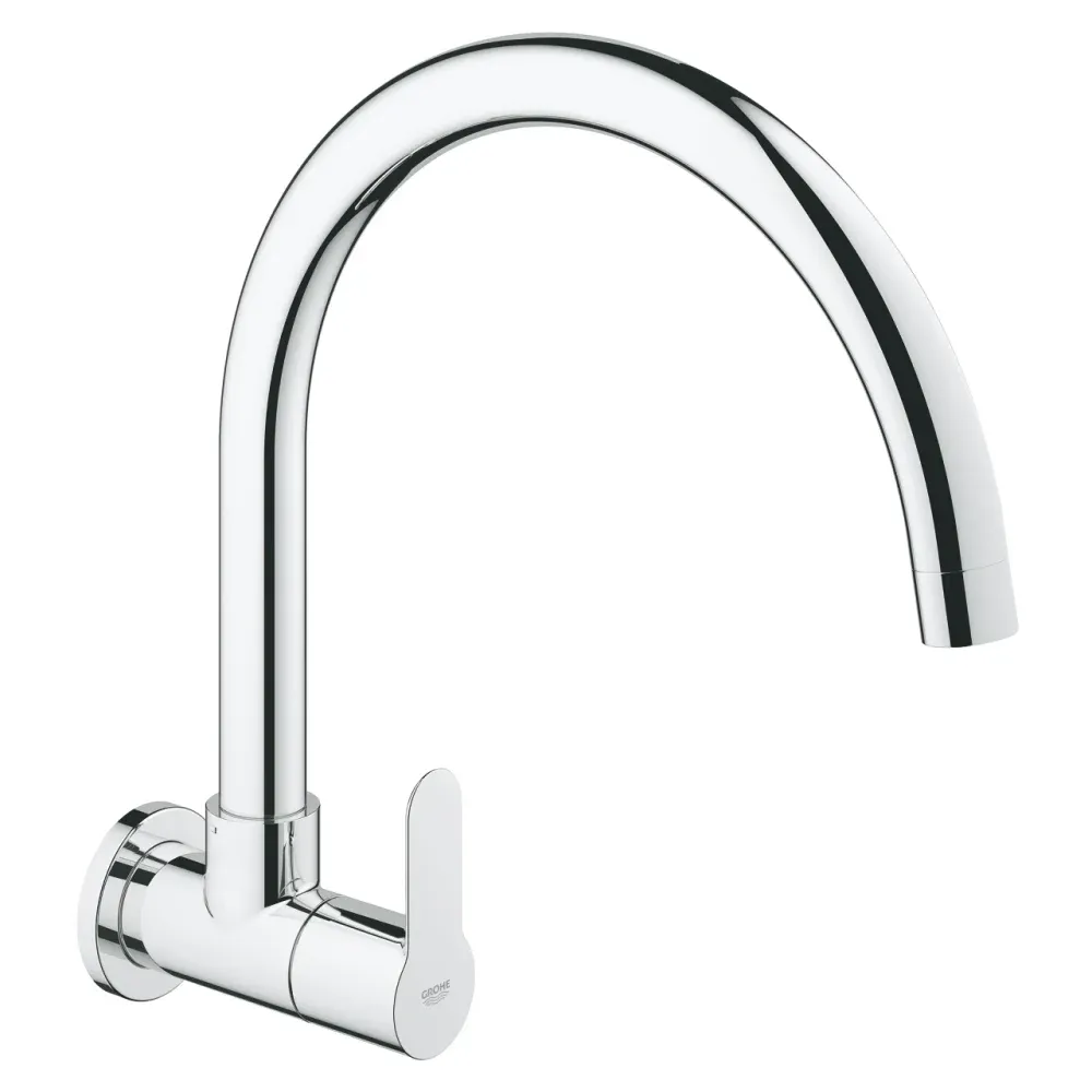 Torneira Cozinha Parede Bica Alta Cromado Bauedge Grohe
