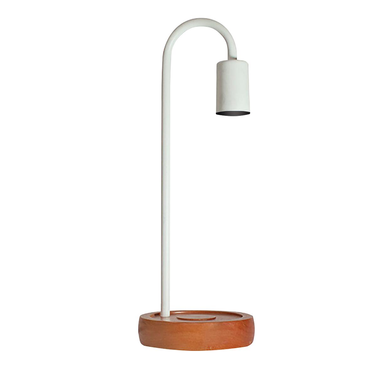 Abajur Curvado Flam 1XE27 Branca ABF-142 60W 250V Biv Taschibra - Imagem 2