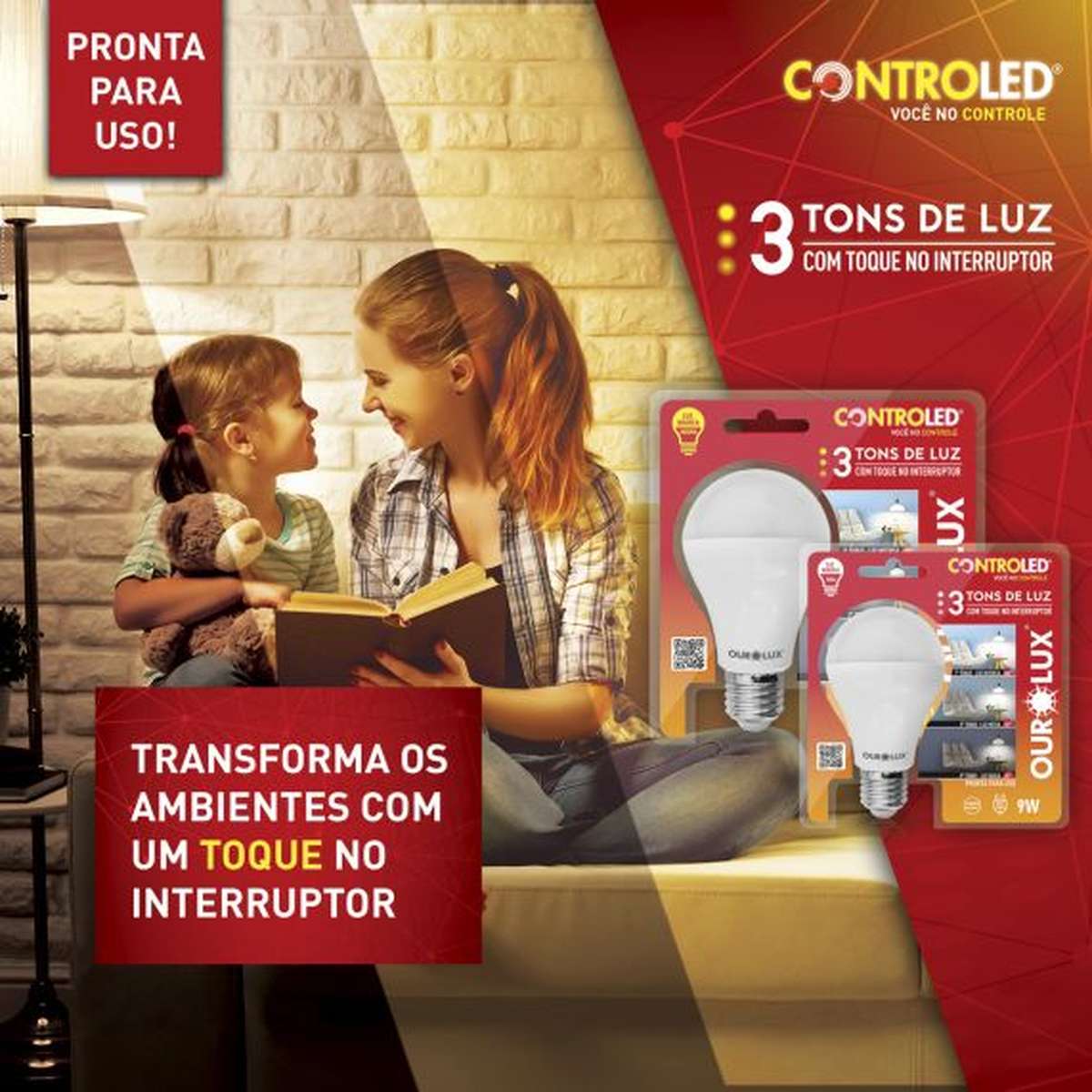 LAMP LED 3 INTENSID. 9W 2700K BIV E27 - Imagem 2