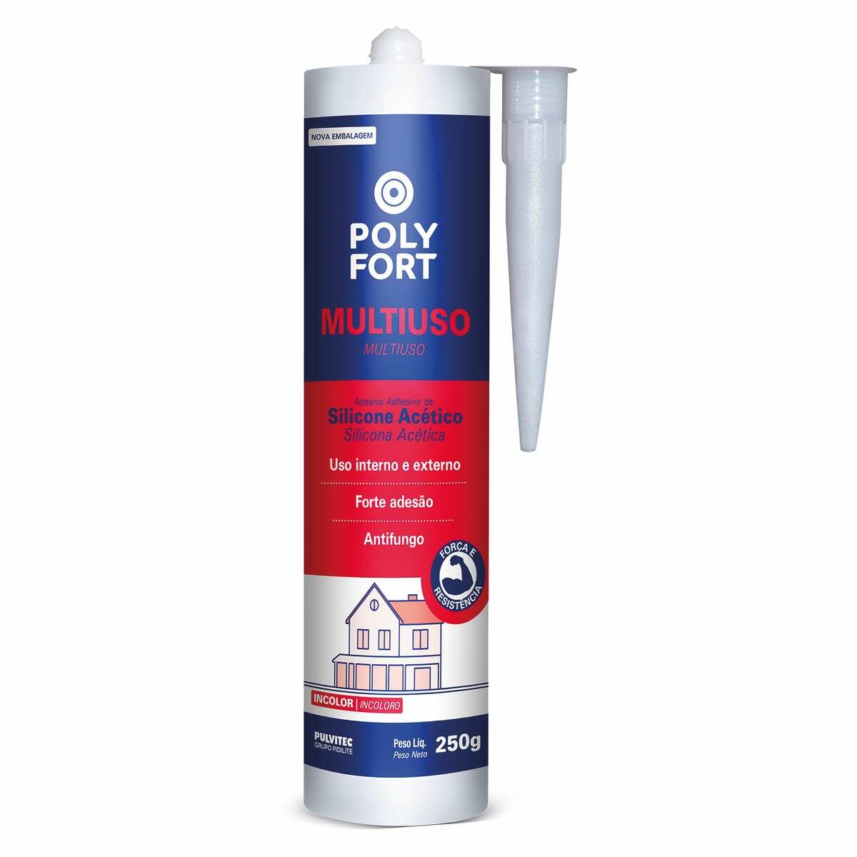 SILICONE ACETICO CONSTR INCOLOR 250G