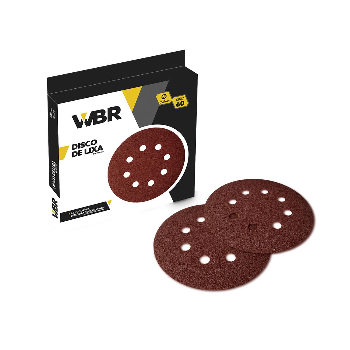 Disco de Lixa 180mm com 10 Peças WBR - Grão 150