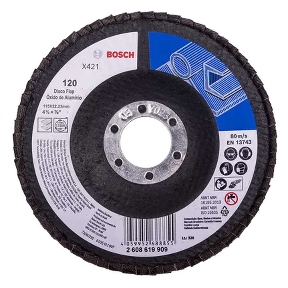 Disco Flap de Aço Curvo Grão 120 115MM BOSCH
