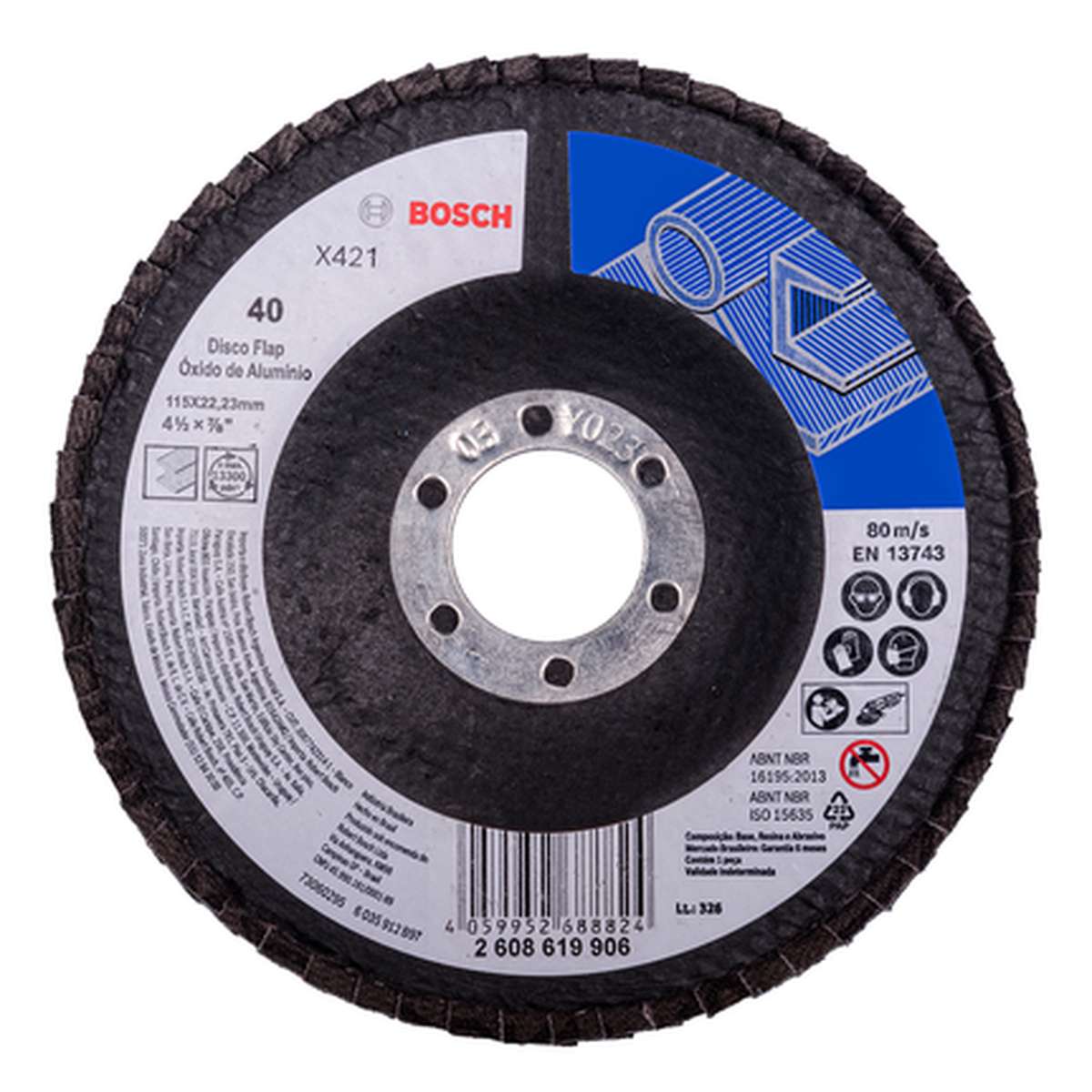 Disco Flap de Aço Curvo Grão 40 115MM BOSCH