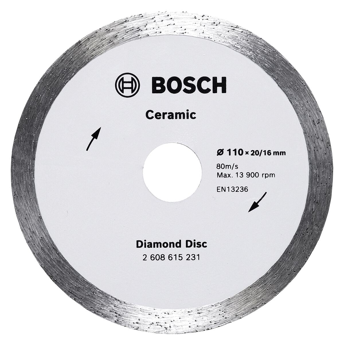 Disco Diamantado Liso 110mm Bosch